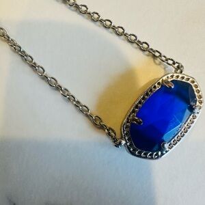 Kendra Scott Cobalt Blue and Silver Necklace